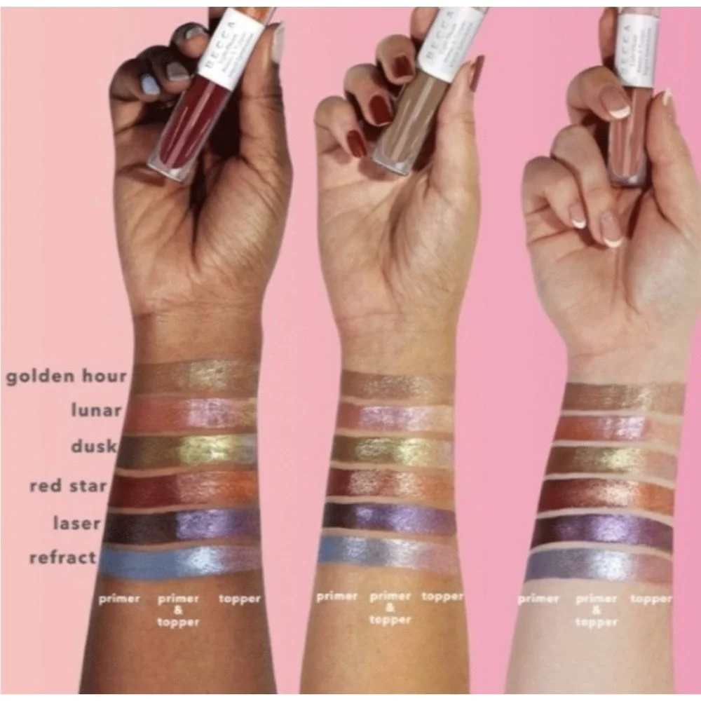 Becca Cosmetics Light Gleam Primer & Topper Liquid Eyeshadow -LUNAR- NWOB